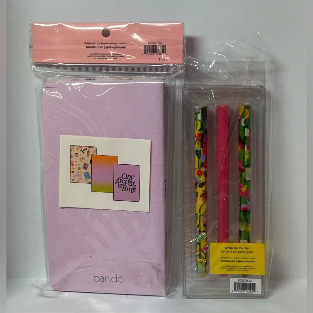 ban.do Bundle - Feel Good Notebook Set + Write On Pen Set  (New)